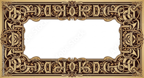 Ornate Decorative Frame with Intricate Scrollwork and Elegant Design.