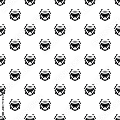 Circular stadium or arena icons creating a seamless background pattern