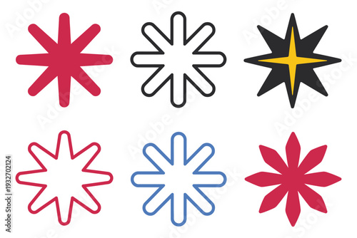 Asterisk Sign or Symbol of Asterisk Icon, Editable Vector Graphics Featuring Star Character, Typography Mark