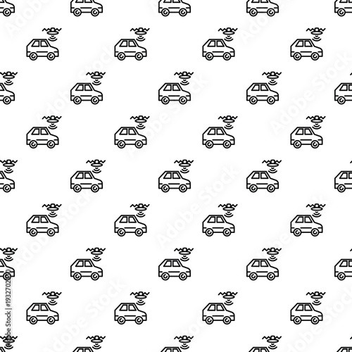 Self driving cars broadcasting data in a repeating pattern for future transport concepts