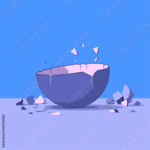 Kintsugi Repaired Ceramic Bowl With Gold Cracks