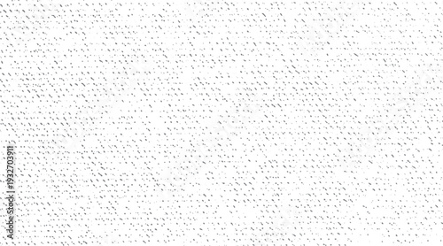 Grey speckle pattern on white background. Abstract texture with random dots and dashes. Subtle distressed overlay