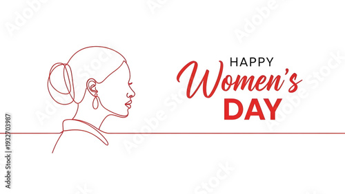 Elegant woman celebrating Women's Day with stylish earrings and modern design