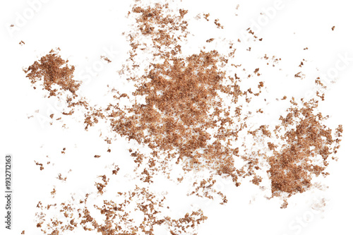 Ground chicory root isolated on PNG background.