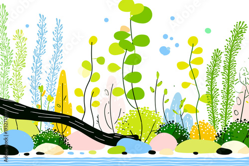 Minimal Aquascape Planted Tank With Driftwood