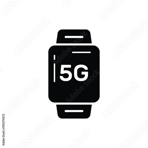 Smartwatch with '5G' display, representing wearable technology and advanced mobile connectivity