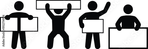 Various individuals holding and interacting with rectangular objects in different positions