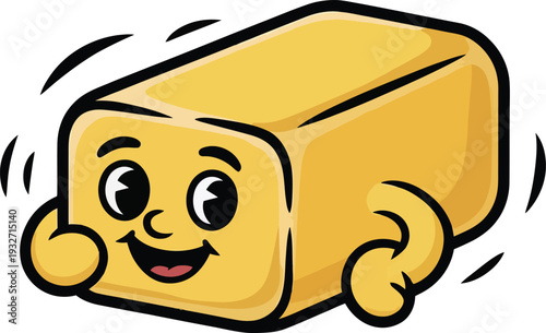 Cute cartoon a illustrator vector butter
