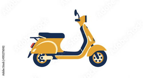 Yellow scooter illustration