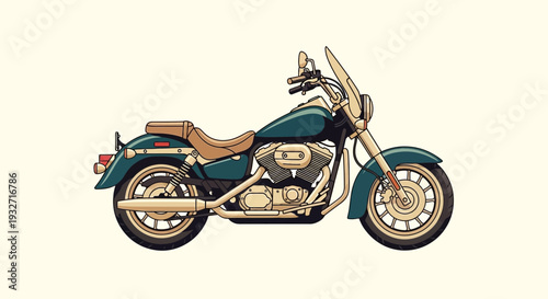 Vintage Motorcycle Illustration