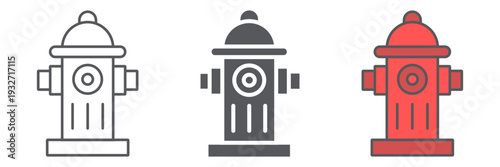 Fire hydrant line icon, equipment and protection, extinguish sign, vector graphics, a linear pattern on a white background.