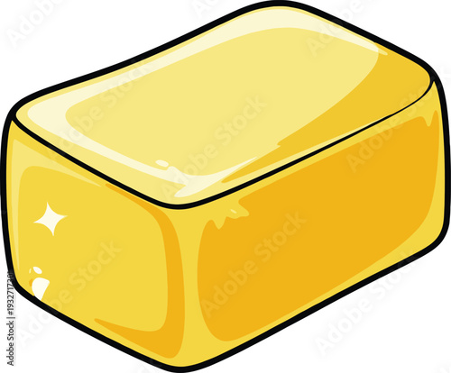 Cute cartoon a illustrator vector butter