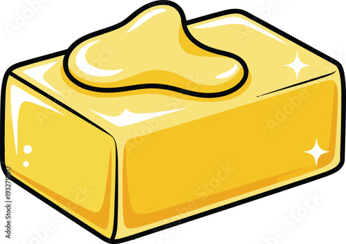 Cute cartoon a illustrator vector butter