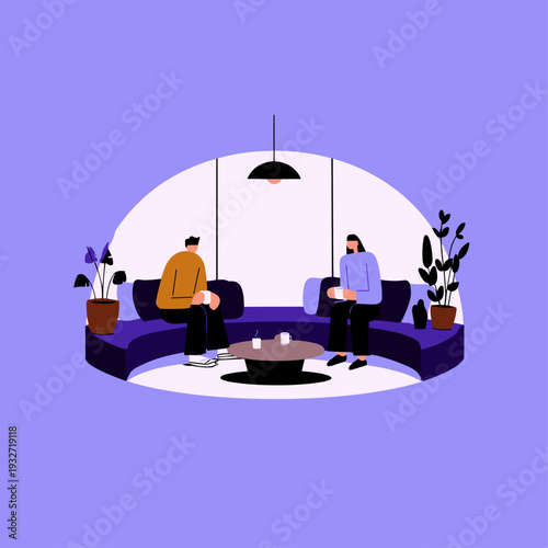 Modern Sunken Conversation Pit Living Room