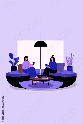 Modern Sunken Conversation Pit Living Room