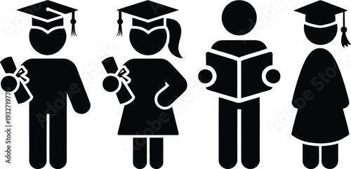 Diverse group of graduates celebrating their academic achievements with diplomas.