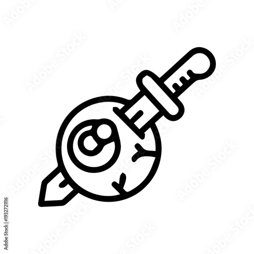 Stabbed Eyeball Icon