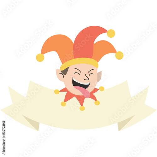 Jester Head with Banner