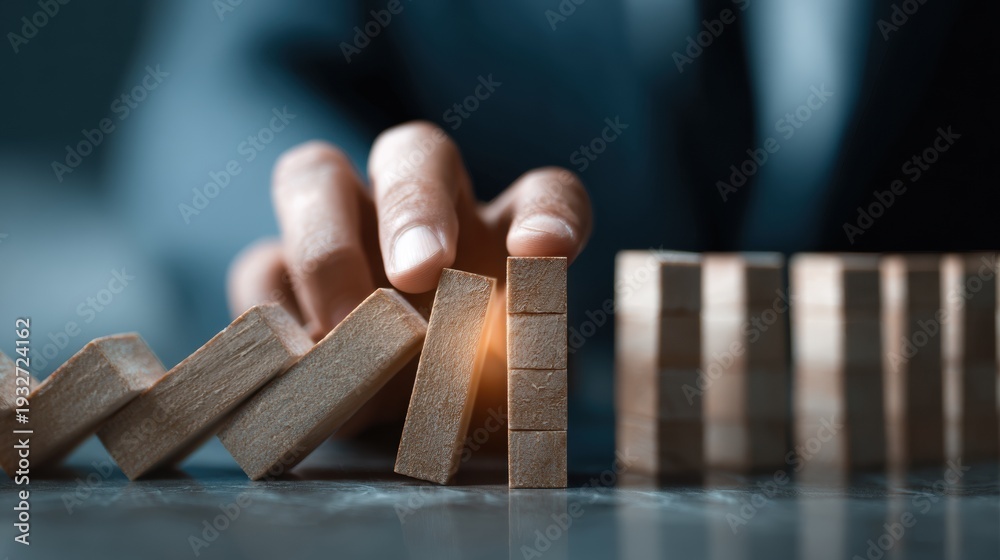 Fototapeta premium Strategic Management Concept Using Modular Safeguards for Success