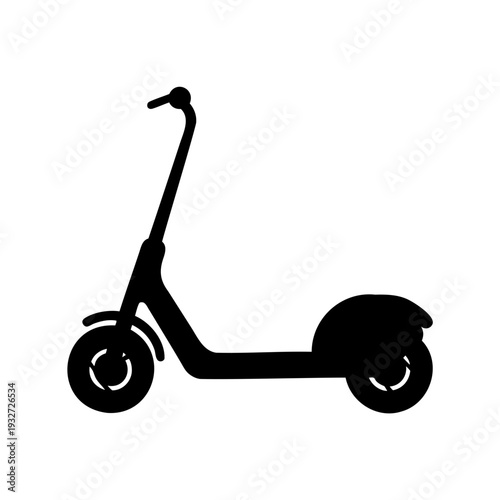 Black silhouette of an electric scooter representing modern urban mobility