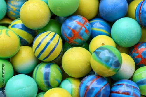 Colorful Rubber Balls Texture - Fun and Playful Background