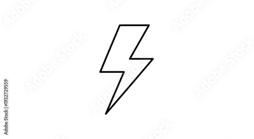 Lightning bolt icon outline