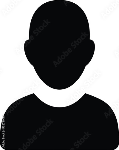 Generic user profile avatar silhouette icon representing digital identity, online account placeholder, anonymity, and default login symbol for technology platforms.