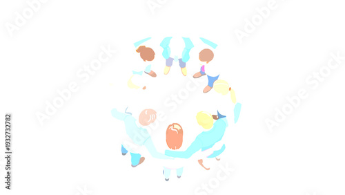 Diverse People Forming Circle Together.