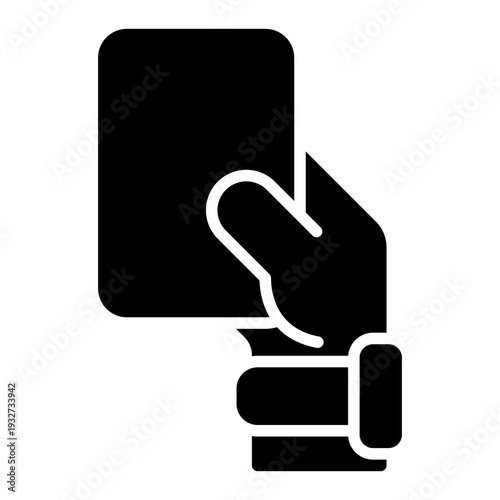 Yellow Card Football Soccer Glyph Icon
