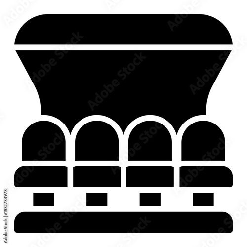 Team Bench Football Soccer Glyph Icon