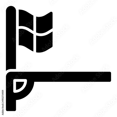 Corner Football Soccer Glyph Icon