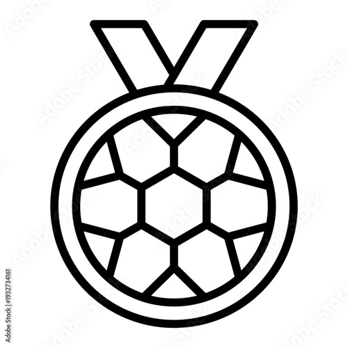 Football Top Score Outline Icon – Soccer Sport Line Vector for Match, Tournament & Sports UI