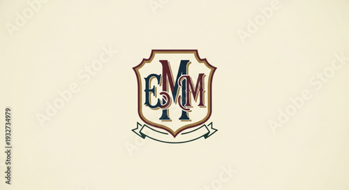 Elegant emblem featuring intertwined letters, perfect for branding and design.