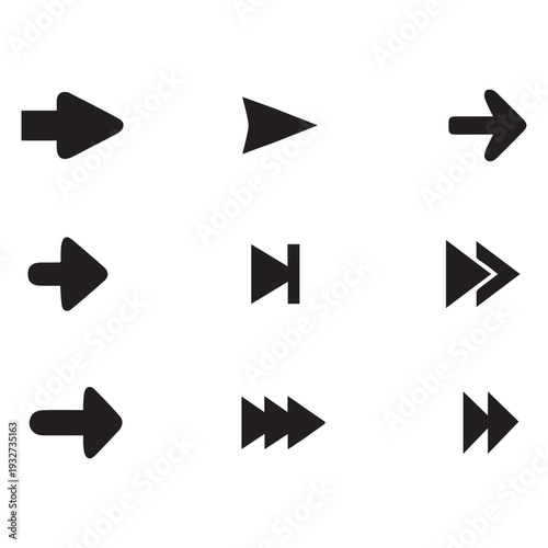 Free Download arrow set with isolated on a white background.  - GFXLoad