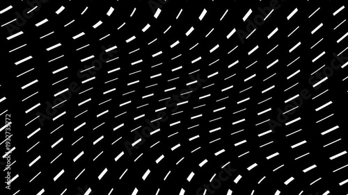 Wallpaper Mural Abstract white geometric pattern on black background, futuristic grid motion graphics animation Torontodigital.ca