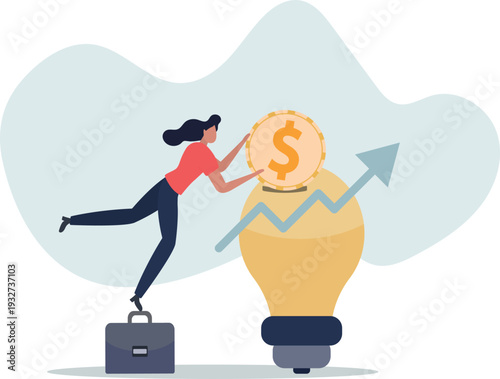 Invest in growth stock, mutual fund or growing money, savings, pension fund or increase return from stock market, economy or rising interest rate.person's life situation and his activities.