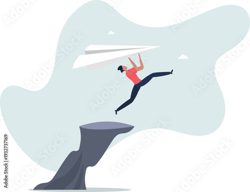 Try new idea start new business, startup risk, entrepreneur or creativity, failure, innovation and courage to win business concept.person's life situation and his activities.