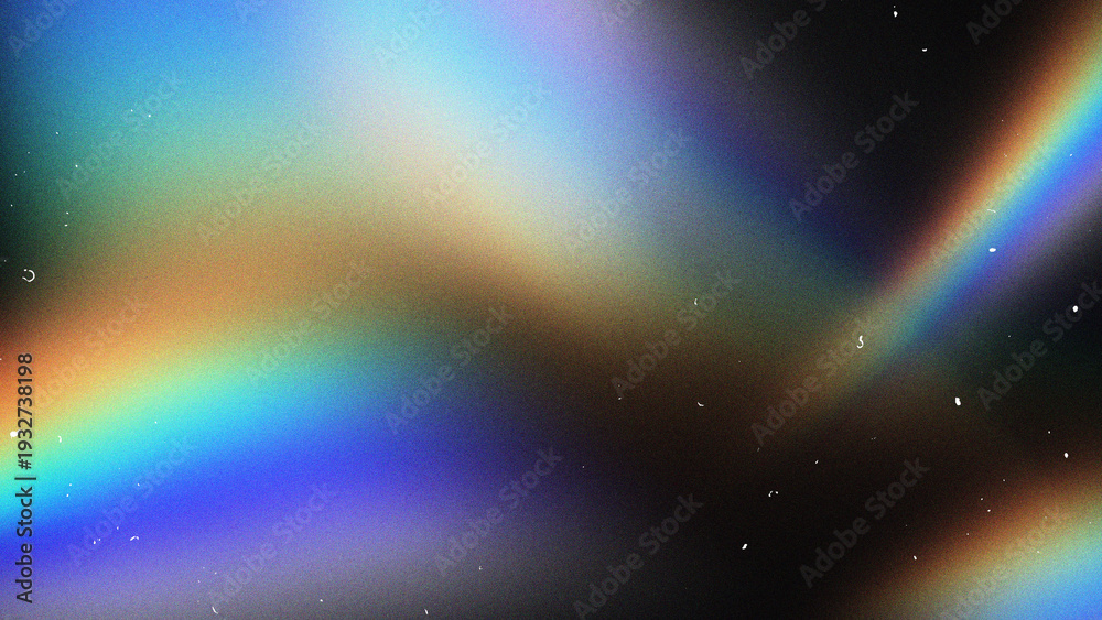 Fototapeta premium Vibrant rainbow colors in a starry night sky with a beautiful spectrum