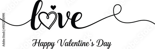 Valentine's day greeting card with heartfelt love message