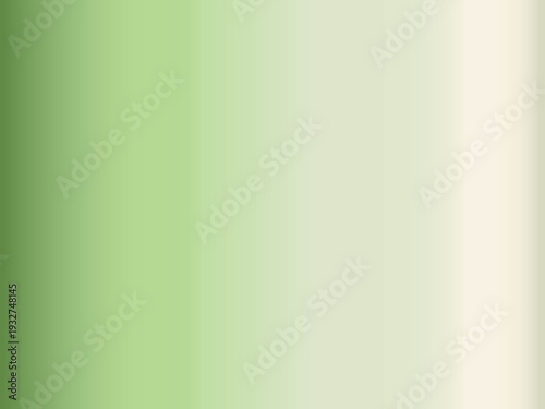 An elegant and modern abstract background showcasing a seamless horizontal gradient that shifts beautifully from a rich moss green hue into a bright, clean, and airy pale ivory finish.