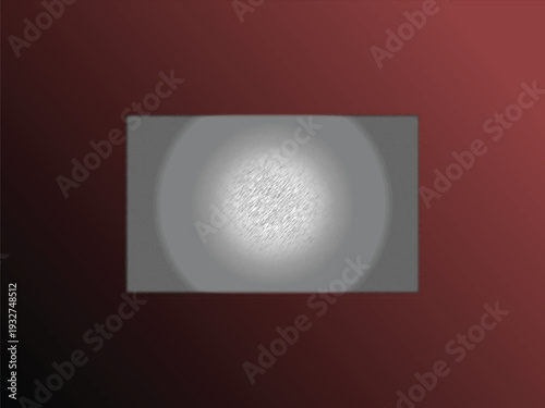 A striking abstract digital composition featuring a centered rectangular frame with a textured white spotlight effect, elegantly set against a deep burgundy and black gradient background.