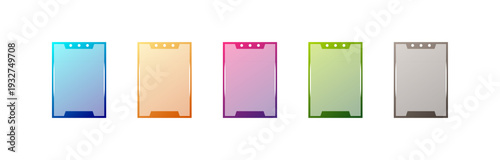 collection vector table design gradient blue, red, yellow, green, and gray theme. design vector for pricing table or infographic