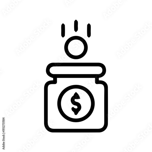 Money jar illustration