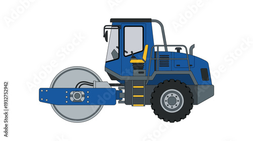 Blue Road Roller Machine