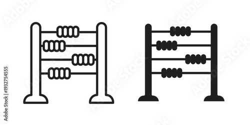 Abacus icon Symbol for App and Web UI Design Vectors