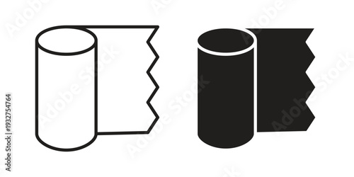 Aluminum foil icon Symbol for App and Web UI Design Vectors