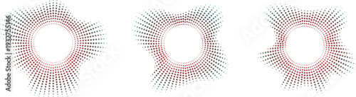 Abstract DJ sound equalizer symbol Electronic music pulse circle icon Neon radial audio waveform design Digital beat visualizer round frame