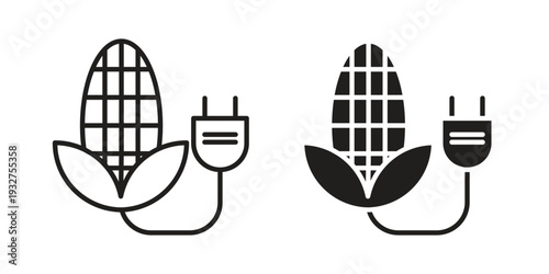 Biomass energy icon Symbol for App and Web UI Design Vectors