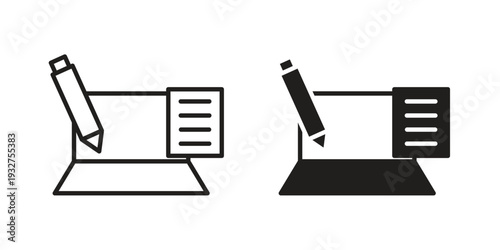 Blended learning icon Symbol for App and Web UI Design Vectors