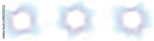 Abstract DJ sound equalizer symbol Electronic music pulse circle icon Neon radial audio waveform design Digital beat visualizer round frame